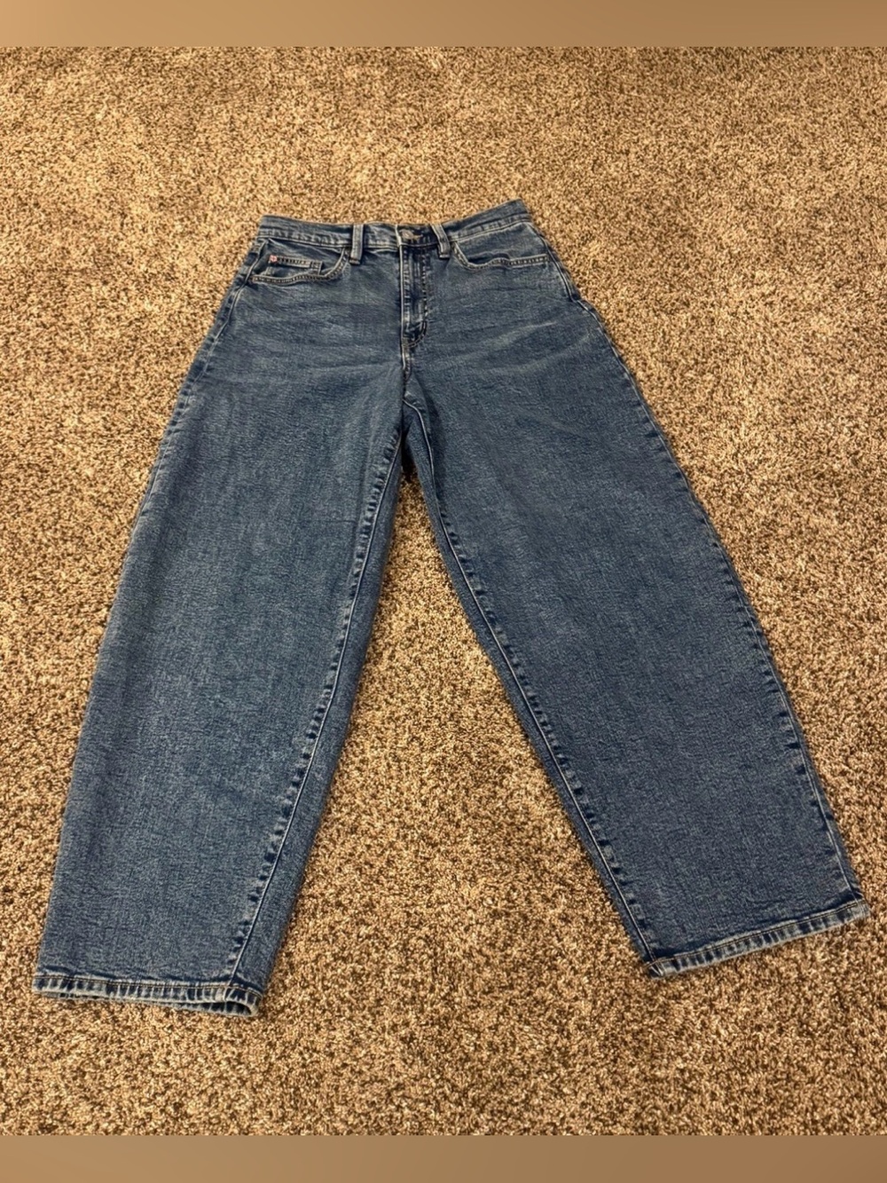 HUDSON BARREL LEG TUCKER JEANS SIZE 26